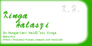 kinga halaszi business card